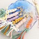 INS欧美蝴蝶结 彩色棉绳手工编织钥匙链 小花钥匙扣