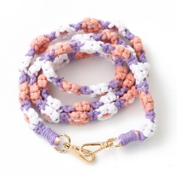 亚马逊新款 手工编织钥匙扣花朵手腕带挂件小雏菊钥匙圈手机挂绳