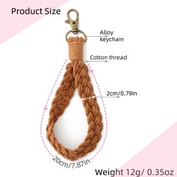 现货 波西米亚名族风 挂绳手工编织条纹手腕带挂件钥匙扣